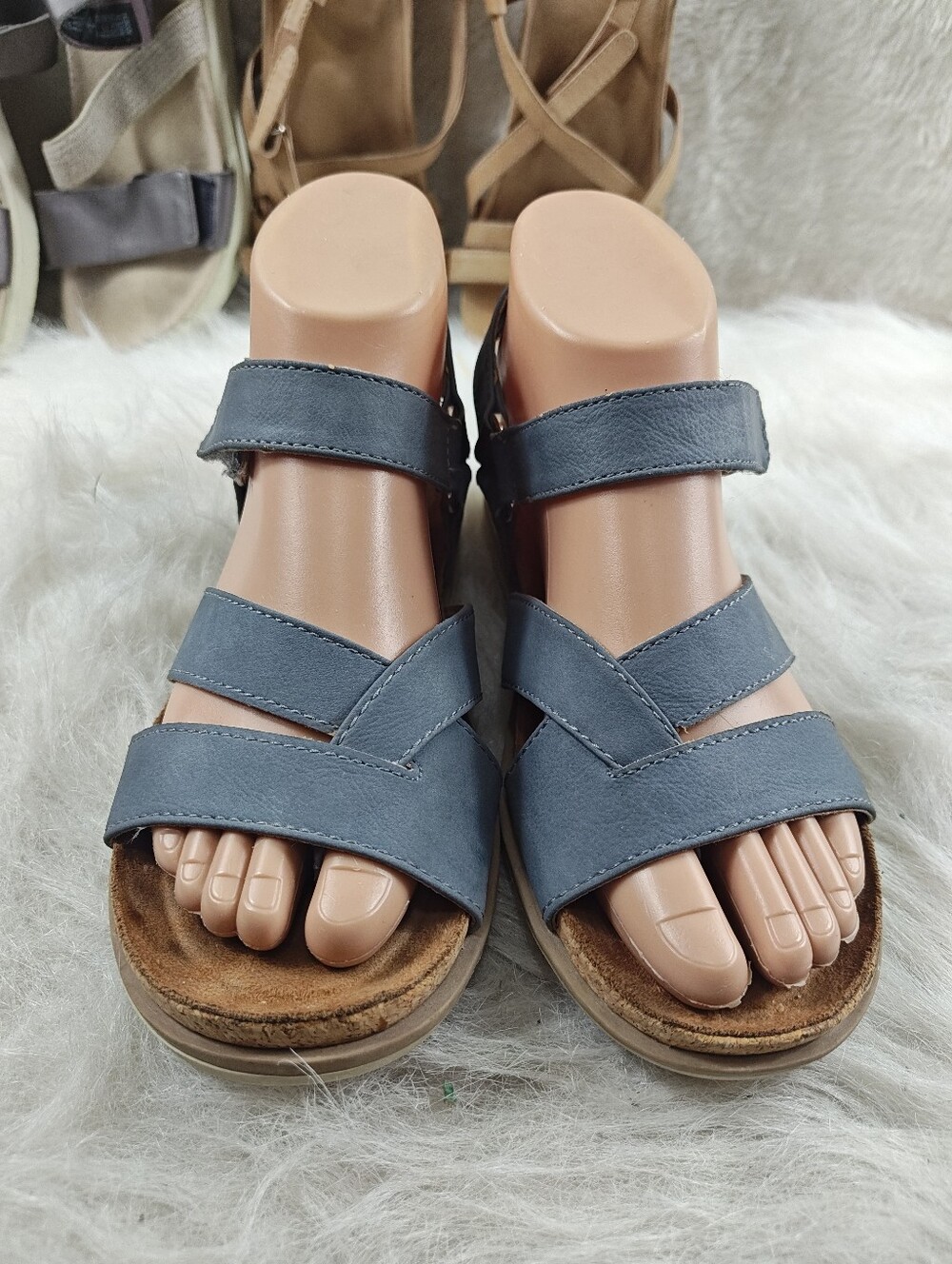 ECCO + ABEO + EuroSoft by Sofft Gray Silver Brown Comfort Sandals Bundle Women's - Picture 2 of 8